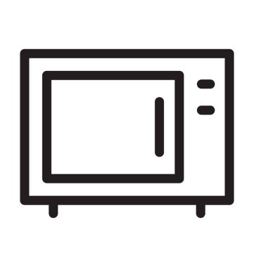 Mikrodalga fırın vektör anahat simgesini