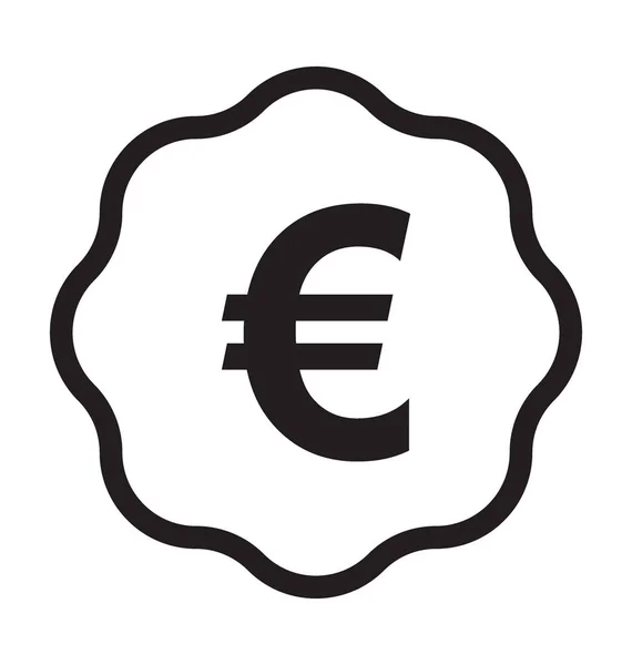 Euro Line Vector Icon — Stock Vector