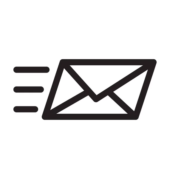 Αποστολή Ηλεκτρονικού Ταχυδρομείου Γραμμή Εικονίδιο Του Φορέα — Διανυσματικό Αρχείο