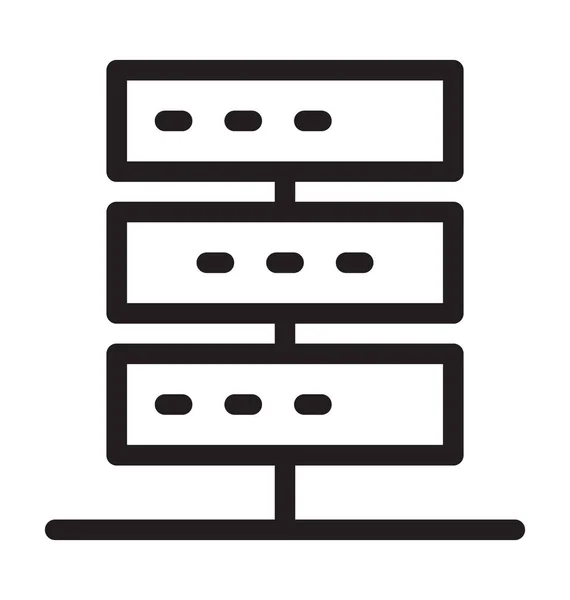 Server Network Line Vector Icon — Stock Vector