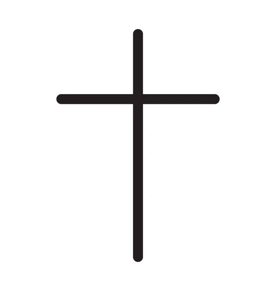 Heiliges Kreuzlinien Vektor Symbol — Stockvektor