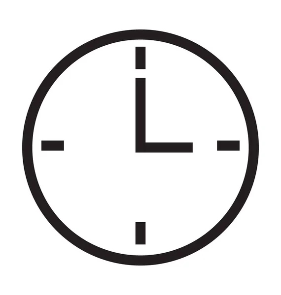 Иконка Контура Вектора Часов — стоковый вектор