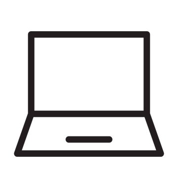 Dizüstü vektör anahat simgesini