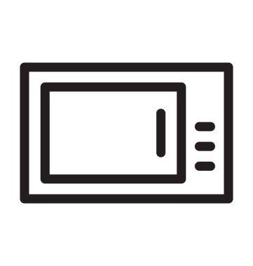 Mikrodalga fırın vektör anahat simgesini