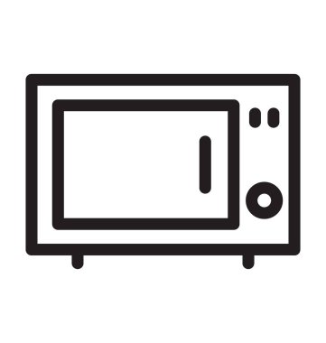 Mikrodalga fırın vektör anahat simgesini