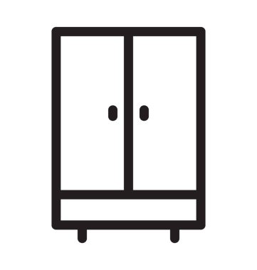 Dolap vektör anahat simgesini