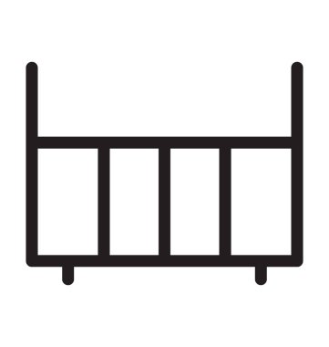 Bebek beşik vektör anahat simgesini