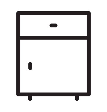 Başucundaki vektör anahat simgesini