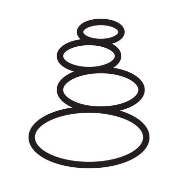 Spa taşlar vektör anahat simgesini