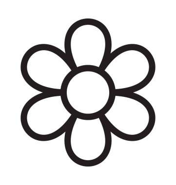 Çiçek vektör anahat simgesini