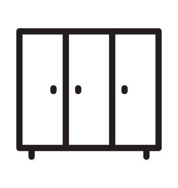 Dolap vektör anahat simgesini