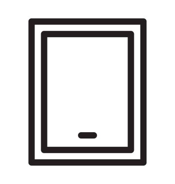 Cep telefonu vektör anahat simgesini