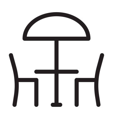 Sokak Cafe vektör anahat simgesini 