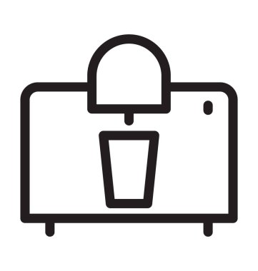 Kahve makinesi vektör anahat simgesini 