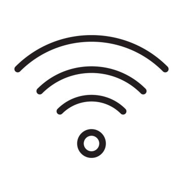 WiFi ağ vektör anahat simgesini