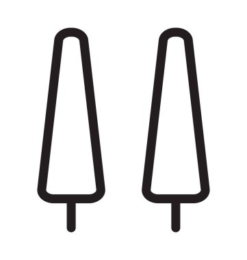 Kavak ağaçları vektör anahat simgesini