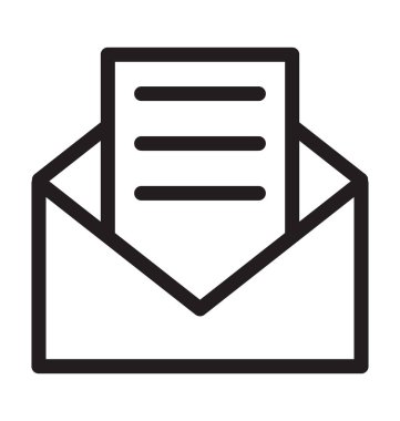 Posta vektör anahat simgesini