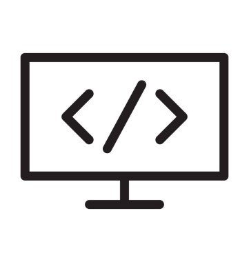 Web geliştirme vektör anahat simgesini