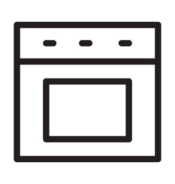 Aralığı vektör anahat simgesini pişirme