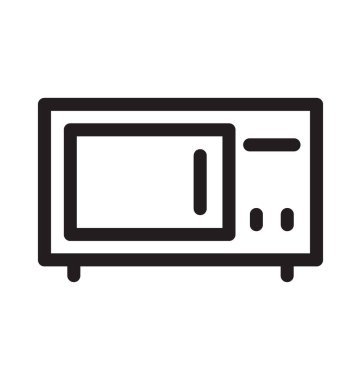 Mikrodalga fırın vektör anahat simgesini