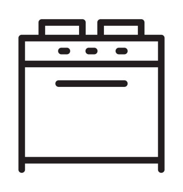 Aralığı vektör anahat simgesini pişirme