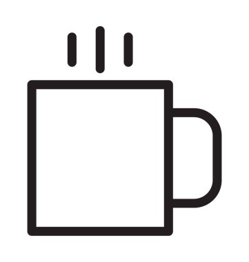 Sıcak çay vektör anahat simgesini