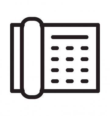 Telefon vektör anahat simgesini ayarla 