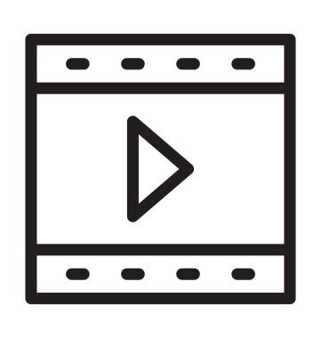 Media Player vektör anahat simgesini