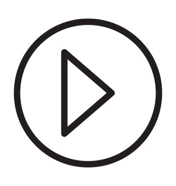 Düğme vektör anahat simgesi oynamak