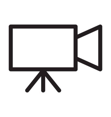 Video kamera vektör anahat simgesi