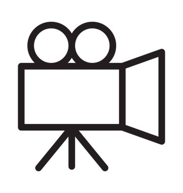 Video kamera vektör anahat simgesi