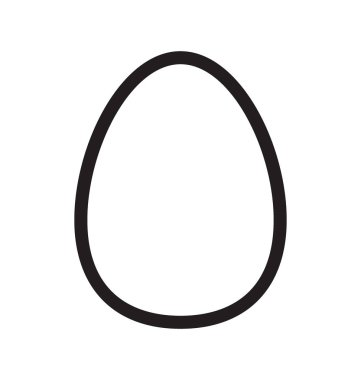 Yumurta vektör anahat simgesini