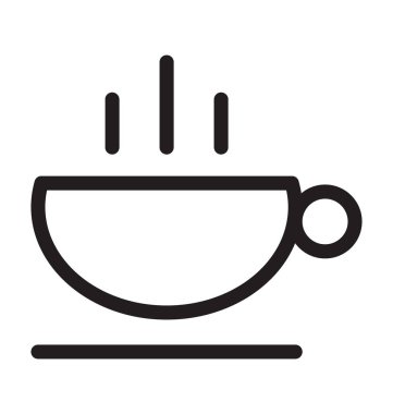 Sıcak çay vektör anahat simgesini