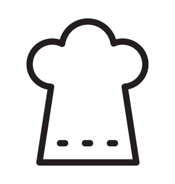 Chef şapka vektör anahat simgesini