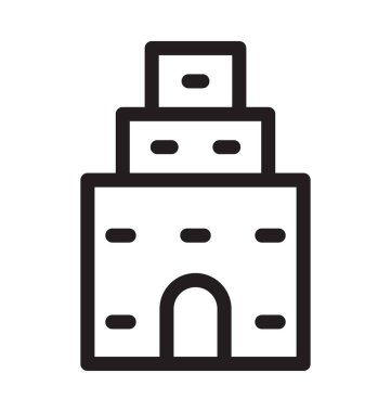 Bina vektör anahat simgesini