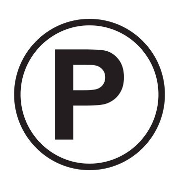 Park işareti vektör anahat simgesini