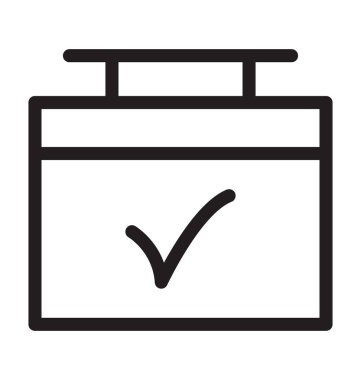 İşareti vektör anahat simgesini asılı