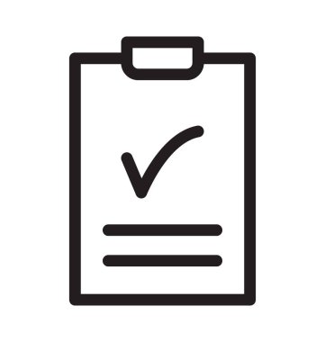 Denetim listesi vektör anahat simgesini