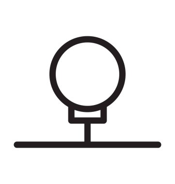 Bahçe ışık vektör anahat simgesini