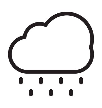 Vektör anahat simgesi yağmur