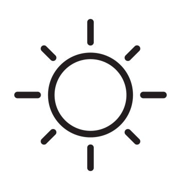 Güneş vektör anahat simgesini