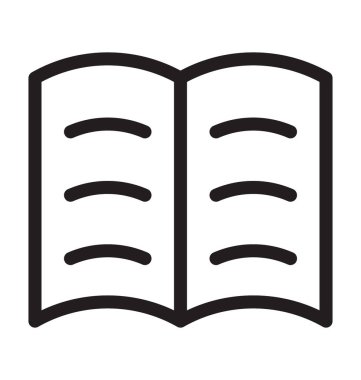 Kitap vektör anahat simgesini açıldı