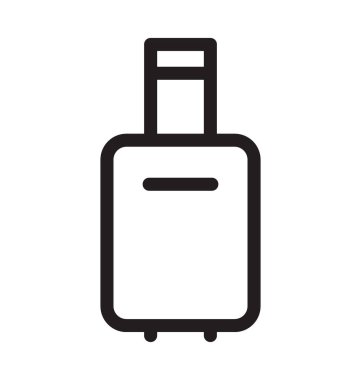 Seyahat çanta vektör anahat simgesini
