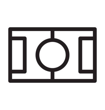 Futbol zemin vektör anahat simgesini