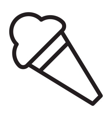 Buz koni vektör anahat simgesini