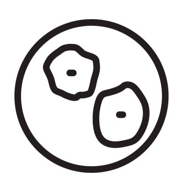 Kızarmış yumurta vektör anahat simgesini