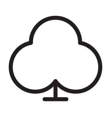 Club kartı vektör anahat simgesini