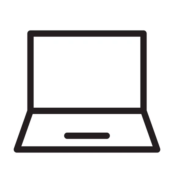 Laptop Vektorové Obrysy Ikona — Stockový vektor