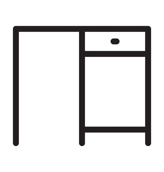 Tisch Tisch Vektor Umrisssymbol — Stockvektor