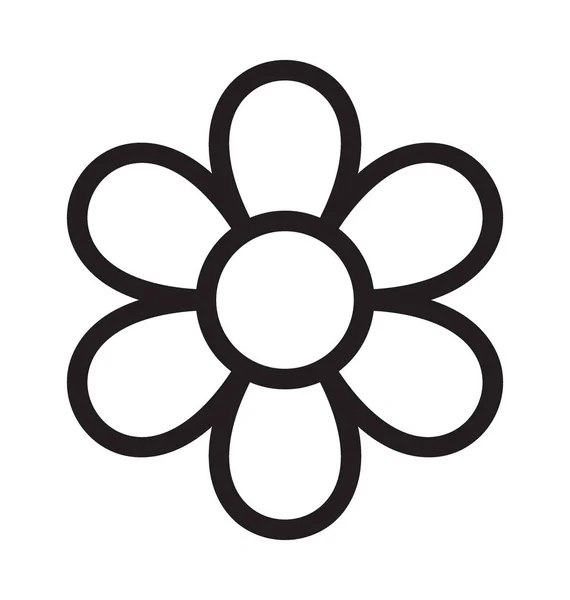 Icône Contour Vectoriel Fleur — Image vectorielle